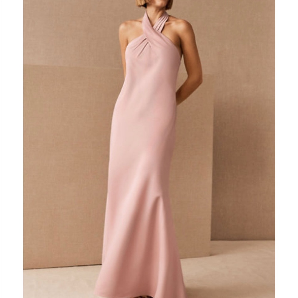 Ruby Satin Charmeuse Dress BHLDN Dusty Rose